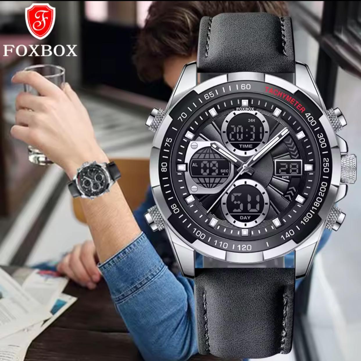 FOXBOX DUAL TIME GENTS WATCH