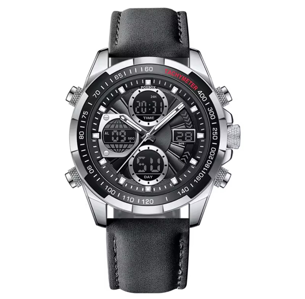 FOXBOX DUAL TIME GENTS WATCH